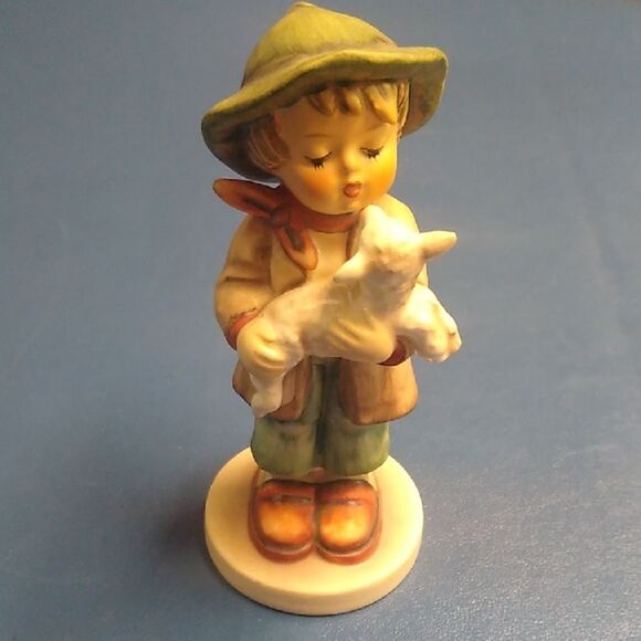 Vintage Goebel Hummel Charming Figurine of Child with Lamb Cottagecore - Picture 1 of 6